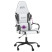 Fotel Gamingowy z Ekoskóry Ergonomiczny Biało-Czarny do Biurka dla Gracza, 9441872