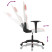 Fotel Gamingowy z Ekoskóry Ergonomiczny Biało-Różowy do Biurka dla Gracza, 9441963