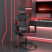 Fotel Gamingowy z Ekoskóry Ergonomiczny Czarno-Czerwony do Biurka, 9442021