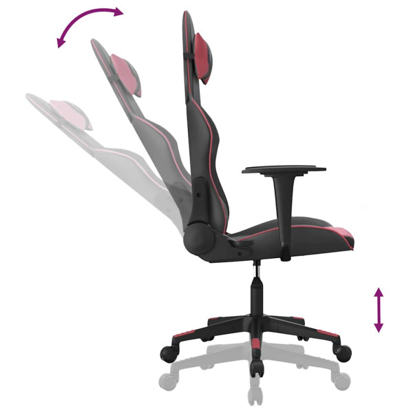 Fotel Gamingowy z Ekoskóry Ergonomiczny Czarno-Czerwony do Biurka, 9442026