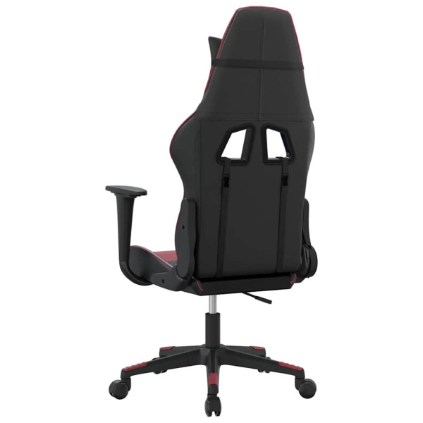 Fotel Gamingowy z Ekoskóry Ergonomiczny Czarno-Czerwony do Biurka, 9442027