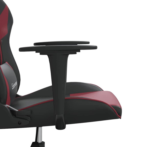 Fotel Gamingowy z Ekoskóry Ergonomiczny Czarno-Czerwony do Biurka, 9442031