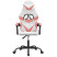 Fotel Gamingowy z Ekoskóry Obrotowy Ergonomiczny Biało-Różowy do Biurka, 9442077