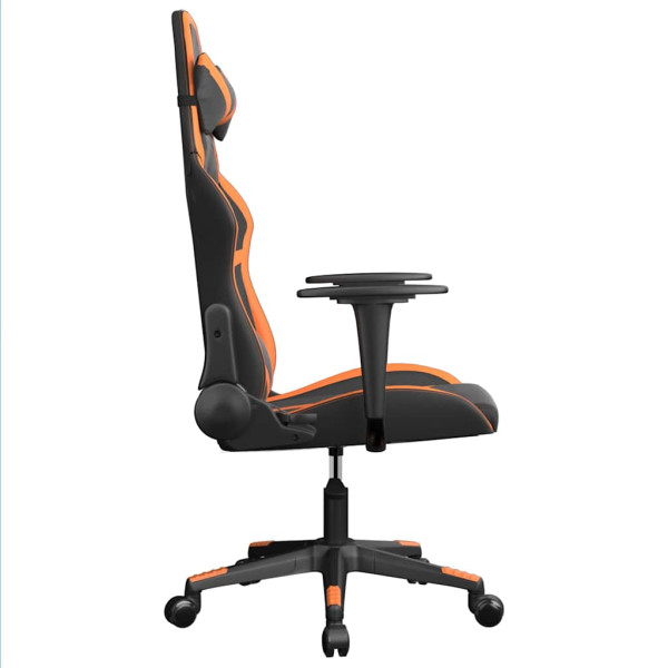 Fotel Gamingowy z Ekoskóry Ergonomiczny Czarno-Pomarańczowy do Biurka, 9442128