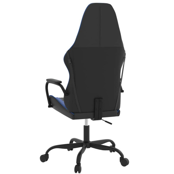Fotel Gamingowy z Ekoskóry Ergonomiczny Czarno-Niebieski do Biurka, 9442172