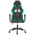 Fotel Gamingowy z Ekoskóry Ergonomiczny Czarno-Zielony do Biurka dla Gracza, 9442184