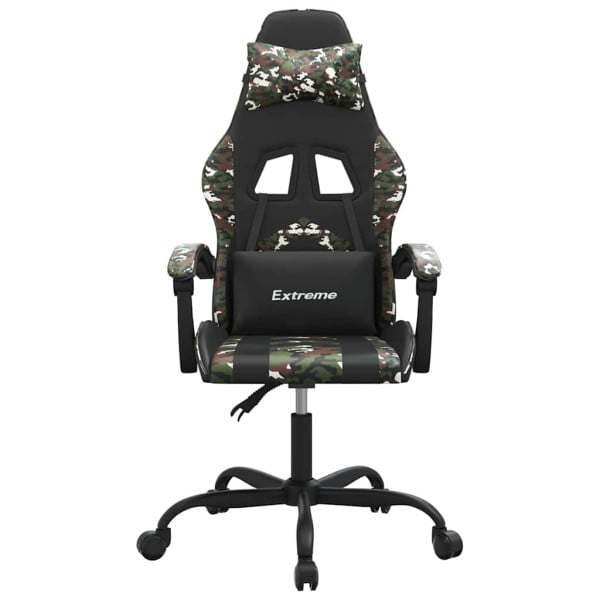 Fotel Gamingowy z Ekoskóry Ergonomiczny Czarno-Wielokolorowy do Biurka, 9442242