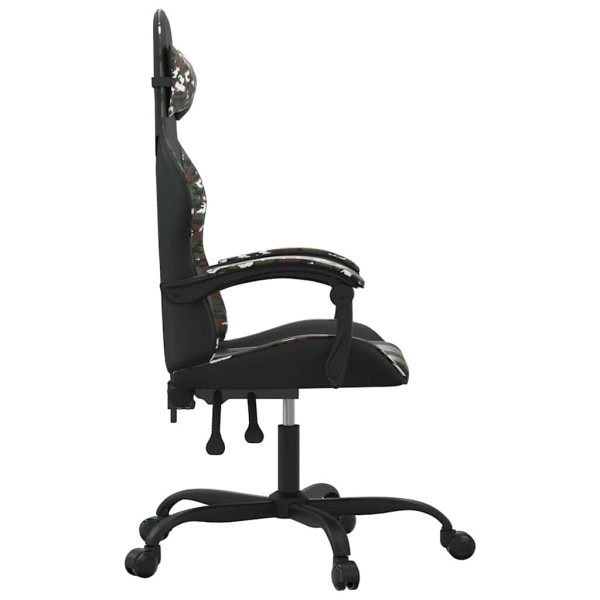 Fotel Gamingowy z Ekoskóry Ergonomiczny Czarno-Wielokolorowy do Biurka, 9442243