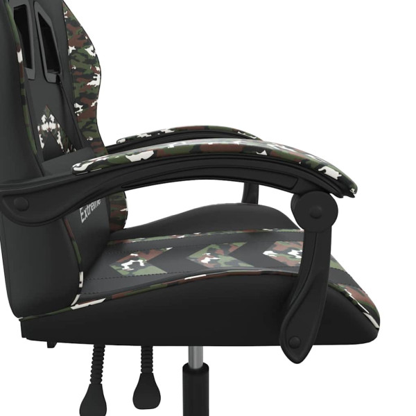 Fotel Gamingowy z Ekoskóry Ergonomiczny Czarno-Wielokolorowy do Biurka, 9442248