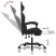 Fotel Gamingowy z Ekoskóry z Podnóżkiem Ergonomiczny Czarny do Biurka, 9442365