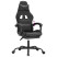 Fotel Gamingowy z Ekoskóry z Podnóżkiem Ergonomiczny Czarny do Biurka, 9442366