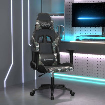 Fotel Gamingowy z Ekoskóry Ergonomiczny Czarno-Wielokolorowy do Biurka