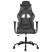 Fotel Gamingowy z Ekoskóry Ergonomiczny Czarno-Szary do Biurka dla Gracza, 9442423