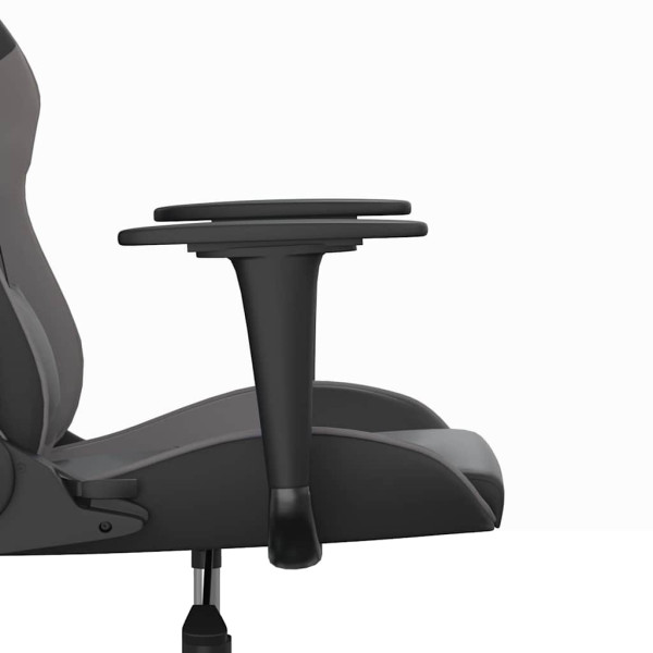 Fotel Gamingowy z Ekoskóry Ergonomiczny Czarno-Szary do Biurka dla Gracza, 9442430