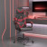 Fotel Gamingowy z Ekoskóry Obrotowy Ergonomiczny Czarno-Czerwony do Biurka, 9442558