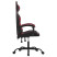 Fotel Gamingowy z Ekoskóry Obrotowy Ergonomiczny Czarno-Czerwony do Biurka, 9442560
