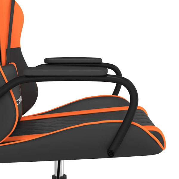 Fotel Gamingowy z Ekoskóry Ergonomiczny Czarno-Pomarańczowy do Biurka, 9442635