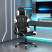 Fotel Gamingowy z Ekoskóry Ergonomiczny Czarno-Biały do Biurka dla Gracza, 9442727