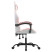 Fotel Gamingowy z Ekoskóry Ergonomiczny Biało-Różowy do Biurka dla Gracza, 9442741