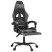Fotel Gamingowy z Ekoskóry z Podnóżkiem Ergonomiczny Czarno-Szary do Biurka, 9442808