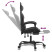 Fotel Gamingowy z Ekoskóry z Podnóżkiem Ergonomiczny Czarno-Szary do Biurka, 9442809
