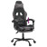 Fotel Gamingowy z Ekoskóry z Podnóżkiem Ergonomiczny Czarno-Szary do Biurka, 9442810
