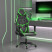 Fotel Gamingowy z Ekoskóry Ergonomiczny Czarno-Zielony do Biurka dla Gracza, 9442834