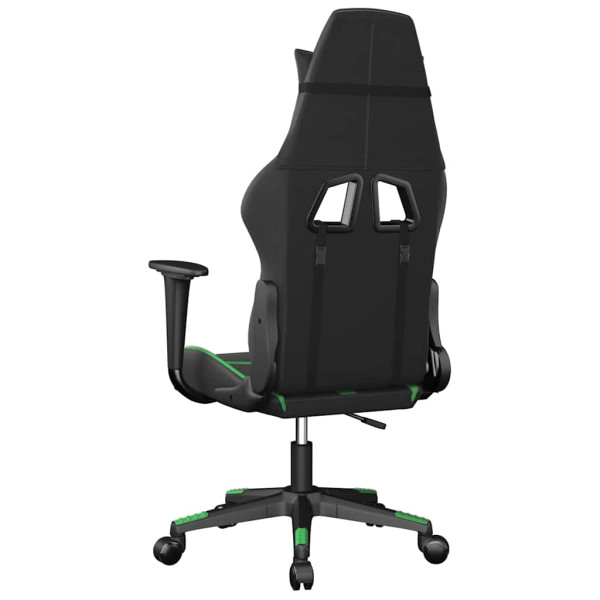 Fotel Gamingowy z Ekoskóry Ergonomiczny Czarno-Zielony do Biurka dla Gracza, 9442837