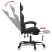 Fotel Gamingowy z Ekoskóry z Podnóżkiem Ergonomiczny Czarny do Biurka, 9442949