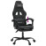 Fotel Gamingowy z Ekoskóry z Podnóżkiem Ergonomiczny Czarny do Biurka, 9442950