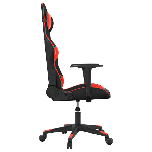 Fotel Gamingowy z Ekoskóry Ergonomiczny Czarno-Czerwony do Biurka, 9442985