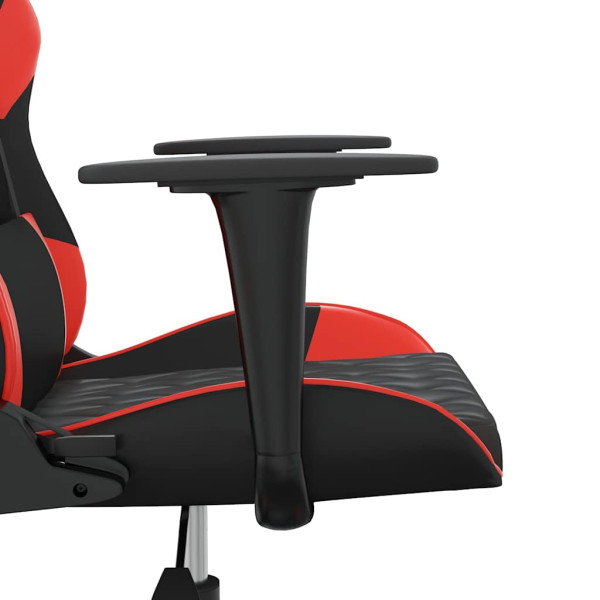 Fotel Gamingowy z Ekoskóry Ergonomiczny Czarno-Czerwony do Biurka, 9442990