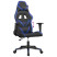 Fotel Gamingowy z Ekoskóry Ergonomiczny Czarno-Niebieski do Biurka, 9443040