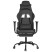 Fotel Gamingowy z Ekoskóry z Podnóżkiem Ergonomiczny Czarny do Biurka, 9443148