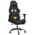 Fotel Gamingowy z Ekoskóry z Podnóżkiem Ergonomiczny Czarny do Biurka, 9443152