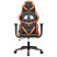 Fotel Gamingowy z Ekoskóry Ergonomiczny Czarno-Pomarańczowy do Biurka, 9443175