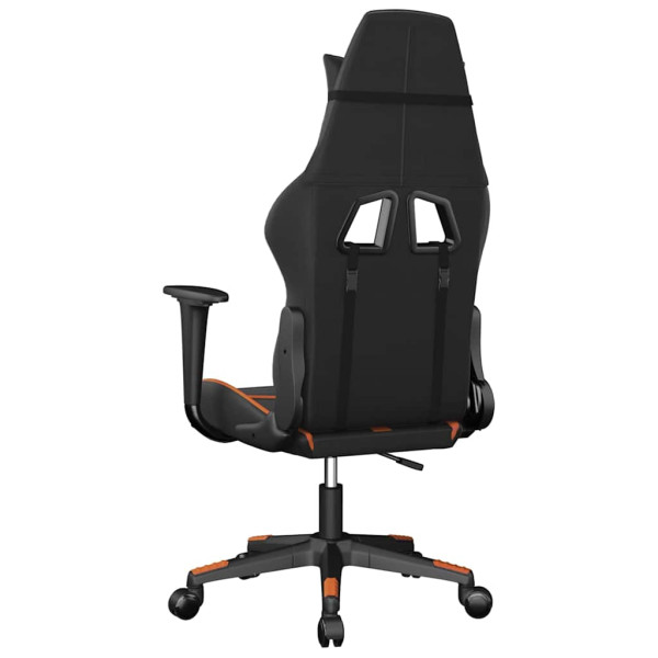 Fotel Gamingowy z Ekoskóry Ergonomiczny Czarno-Pomarańczowy do Biurka, 9443177