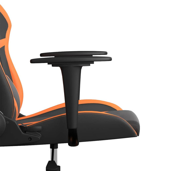 Fotel Gamingowy z Ekoskóry Ergonomiczny Czarno-Pomarańczowy do Biurka, 9443182
