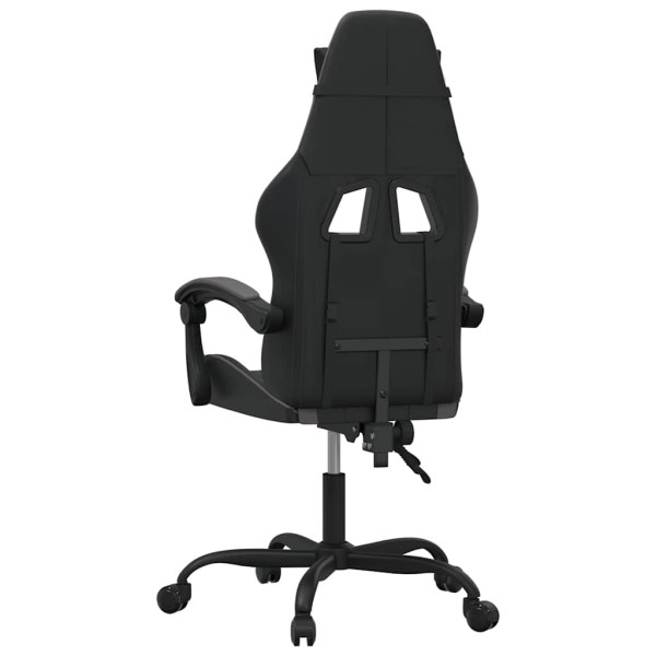 Fotel Gamingowy z Ekoskóry Ergonomiczny Czarno-Szary do Biurka dla Gracza, 9443245