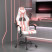Fotel Gamingowy z Ekoskóry Obrotowy Ergonomiczny Biało-Różowy do Biurka, 9443299