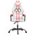 Fotel Gamingowy z Ekoskóry Obrotowy Ergonomiczny Biało-Różowy do Biurka, 9443300