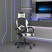 Fotel Gamingowy z Ekoskóry Ergonomiczny Czarno-Biały do Biurka dla Gracza, 9443313