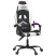 Fotel Gamingowy z Ekoskóry Ergonomiczny Czarno-Biały do Biurka dla Gracza, 9443318