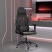 Fotel Gamingowy z Ekoskóry Ergonomiczny z Podłokietnikami Czarny do Biurka, 9443327