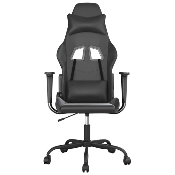 Fotel Gamingowy z Ekoskóry Ergonomiczny z Podłokietnikami Czarny do Biurka, 9443328