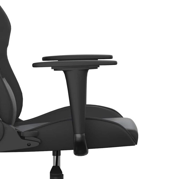 Fotel Gamingowy z Ekoskóry Ergonomiczny z Podłokietnikami Czarny do Biurka, 9443335