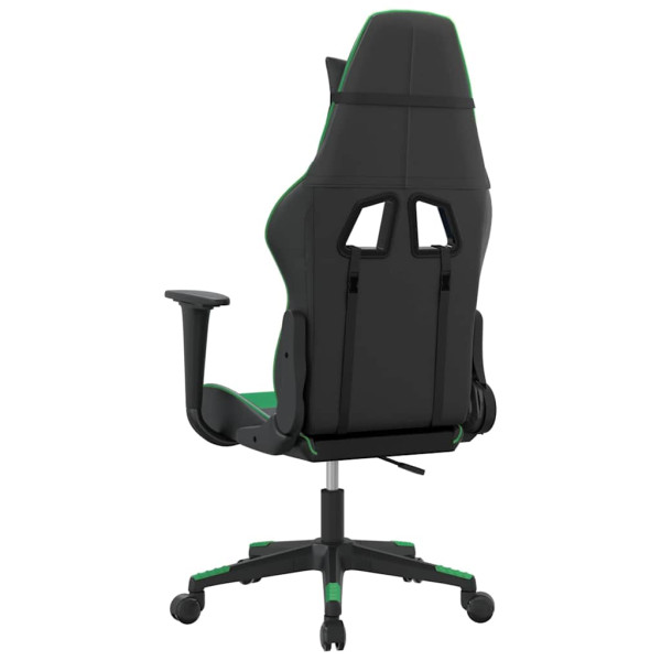Fotel Gamingowy z Ekoskóry Ergonomiczny Czarno-Zielony do Biurka dla Gracza, 9443478