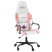 Fotel Gamingowy z Ekoskóry Ergonomiczny Biało-Różowy do Biurka dla Gracza, 9443787
