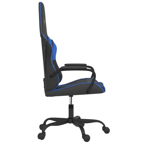 Fotel Gamingowy z Ekoskóry Ergonomiczny Czarno-Niebieski do Biurka, 9443865