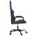 Fotel Gamingowy z Ekoskóry Ergonomiczny Czarno-Niebieski do Biurka, 9443865